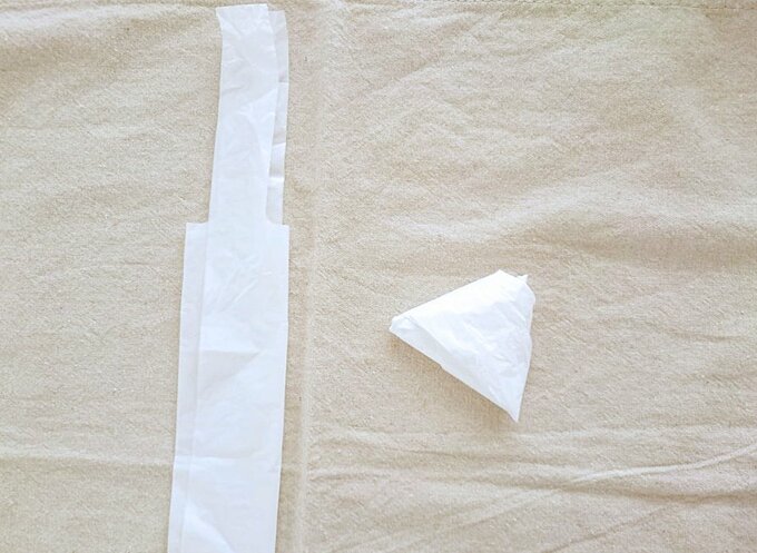 三角に折り込む方法