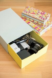 収納用品はあき箱を再利用