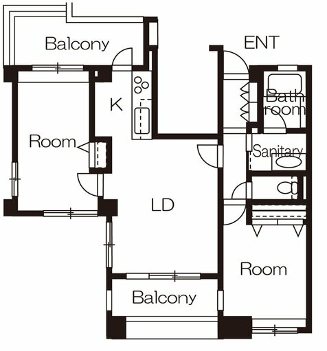 リノベーション前の間取り図