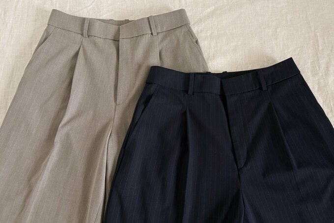 50代におすすめ「タックワイドパンツ/ストライプ」を使ったコーディネート3つをご紹介