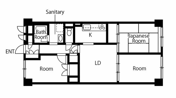 リノベーション前の間取り図
