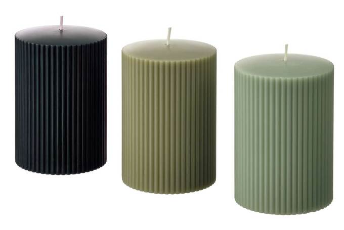 グラスビョルク アロマピラーキャンドル 3ピース