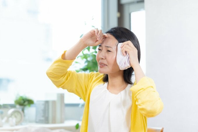 ホットフラッシュになった女性