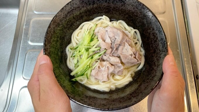 簡単肉うどん