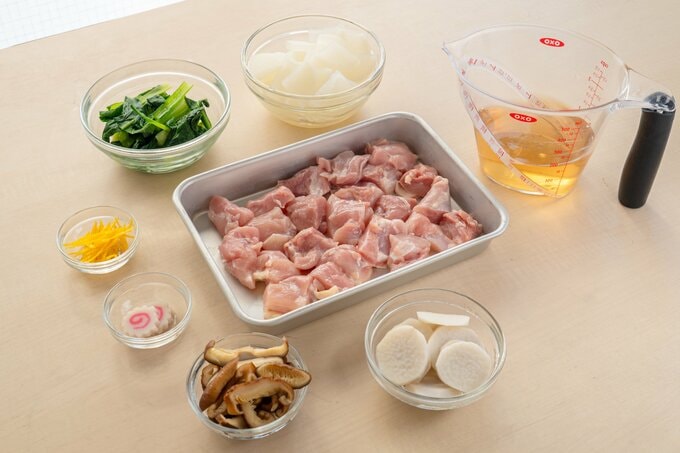 お雑煮に使う材料