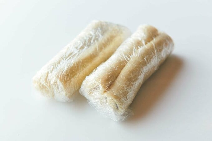 ラップで包まれたパイシート