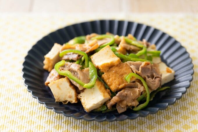 豚肉と厚揚げのしょうが炒め