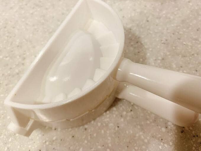 かんたん餃子折る成功例