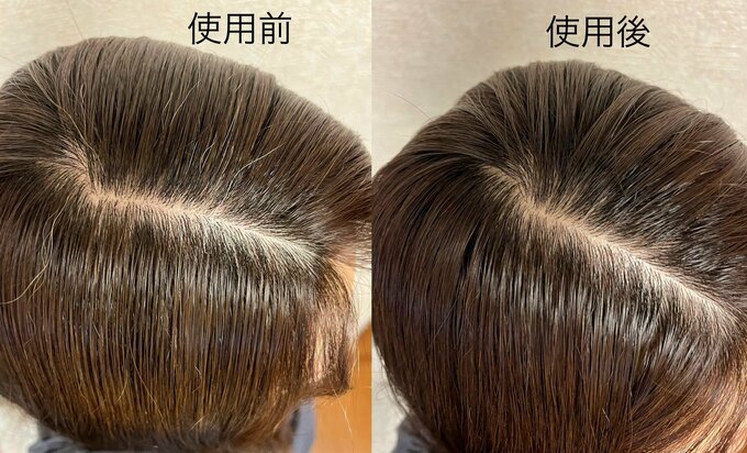 スリコ ヘアマスカラ 黒 ビフォアフ