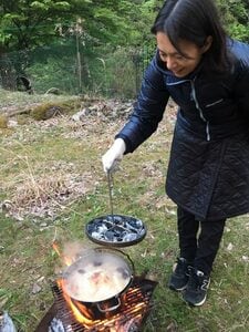 アウトドアの料理