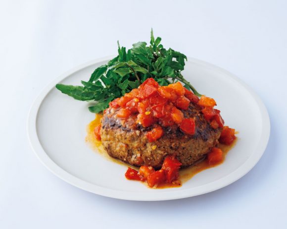 ハンバーグにトッピング