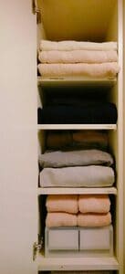 バスタオルから下は家族のパジャマ