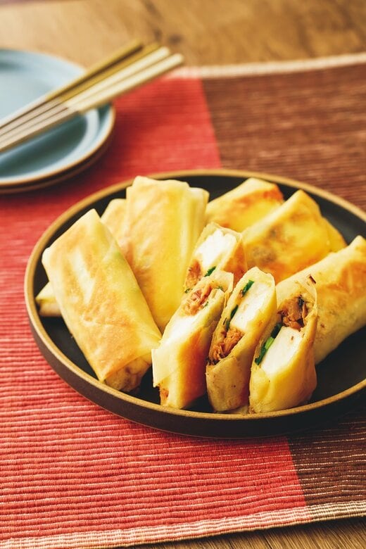 手づくりのサバ缶春巻き