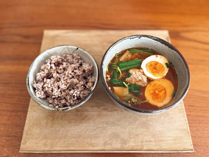サバ缶をメインにタンパク質たっぷりの夕食