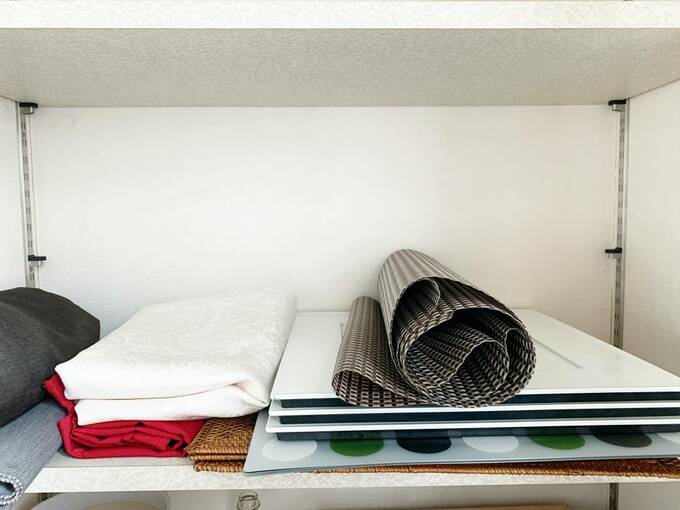 平たくて収納している様子