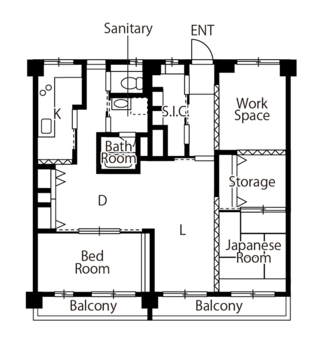 リノベーション前の間取り図