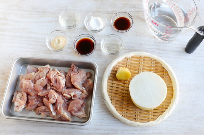 鶏と大根のオイスター煮材料