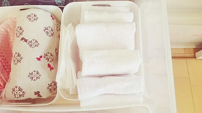 引き出しに雑巾