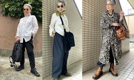 60代でグレーヘアに。プチプラ服が似合って洋服代が減った