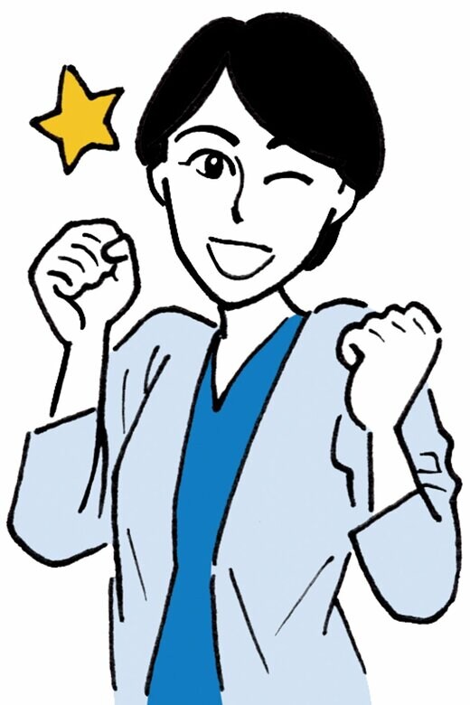 オフィスカジュアルの女性のイラスト