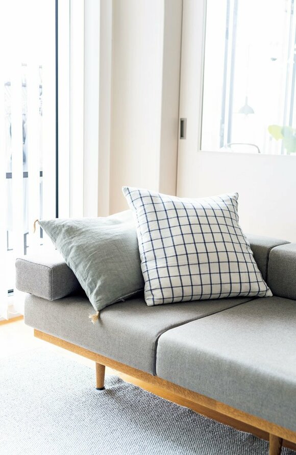 ブルー系クッション