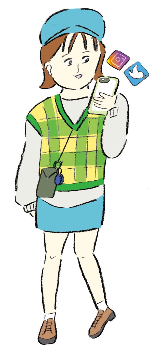 イラストミニスカート女性