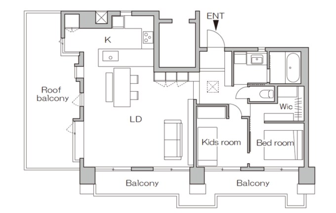 リノベーション後の間取り図