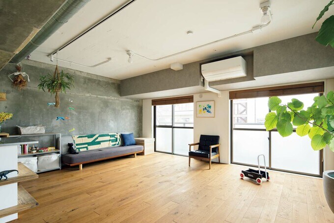 開放感を高めたリビング