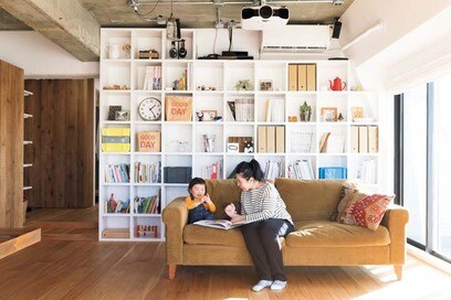 【マンションリノベ事例】LDKは「見せる」と「隠す」で心地よい！ワザあり壁面収納のある住まい