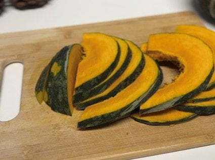 スライスしたカボチャ