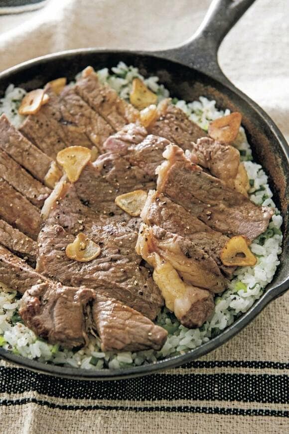 ステーキネギライス