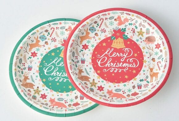 ペーパープレート赤青