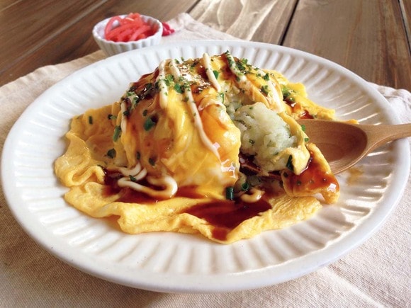 マッシュポテトでボリュームオムレツに!