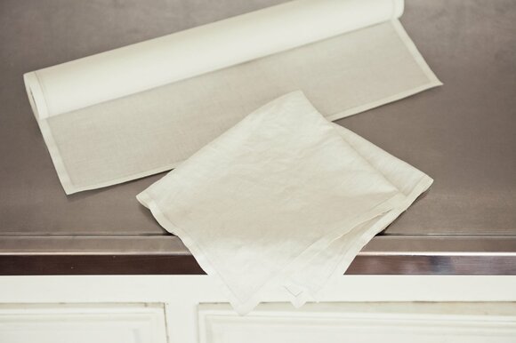 来客時に使ったコットンのマット