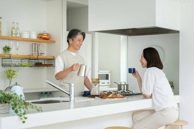夫婦で団らん