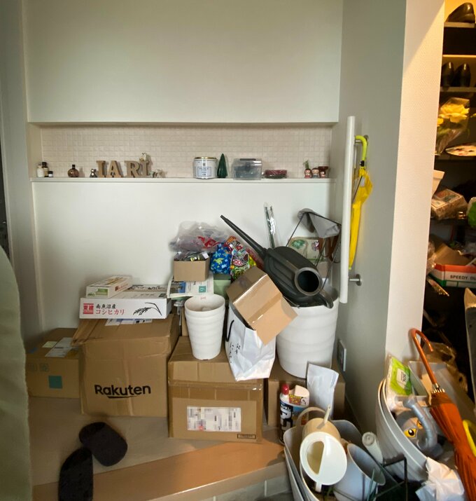 散らかっていた玄関