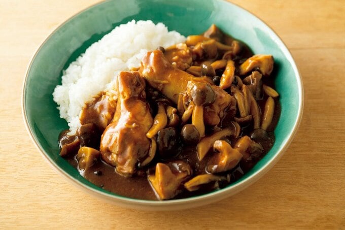手羽元とキノコのカレー