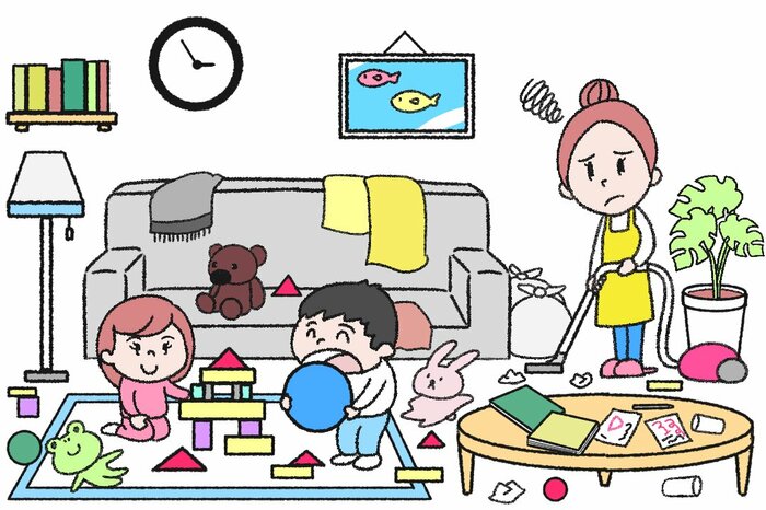 散らかった部屋…なにかが違う？5つ見つけたらエラい間違い探し | ESSEonline（エッセ オンライン）