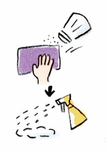 重曹や石けん掃除のあとのすすぎに