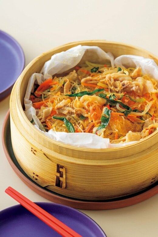 せいろでチャプチェ風