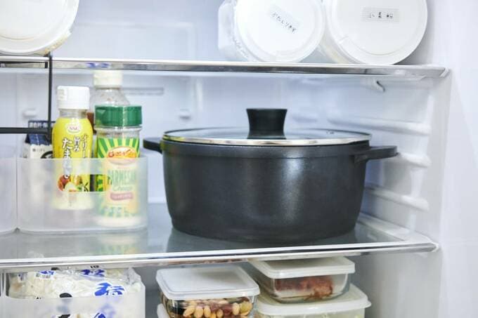 冷蔵庫にお鍋