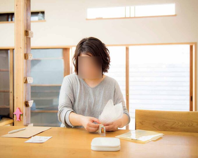 メルカリ出品の準備の様子