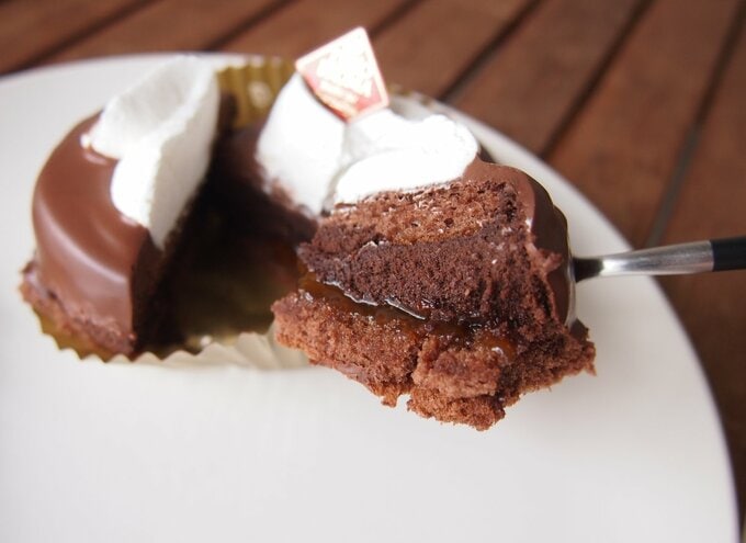 ショコラケーキ断面