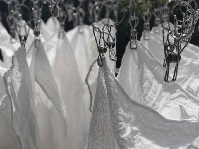 無印良品のステンレスの洗濯物干し