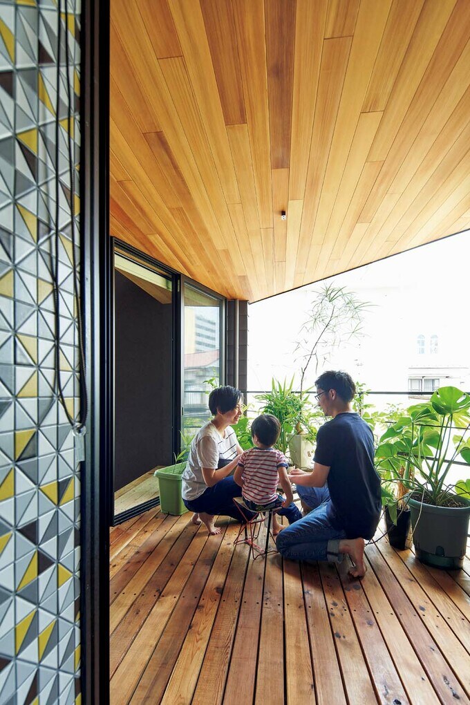 インナーテラスで家庭菜園