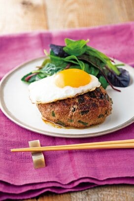 エノキとニラの韓国風ハンバーグ。糖質オフでもボリューム満点