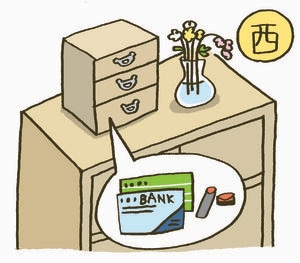 通帳は西側の暗い場所へ保管