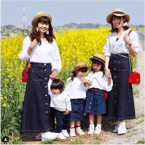 全部おそろいコーデ