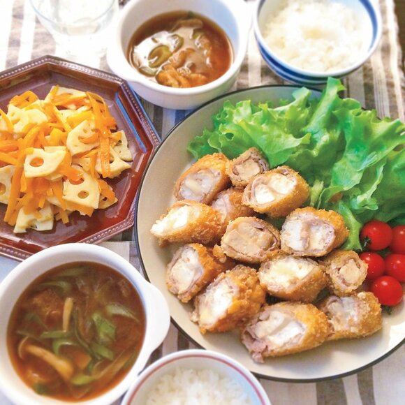 豆腐の豚チーズカツ