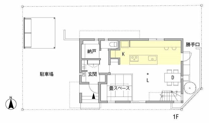 炊事と子育てが両立するキッチンの図面
